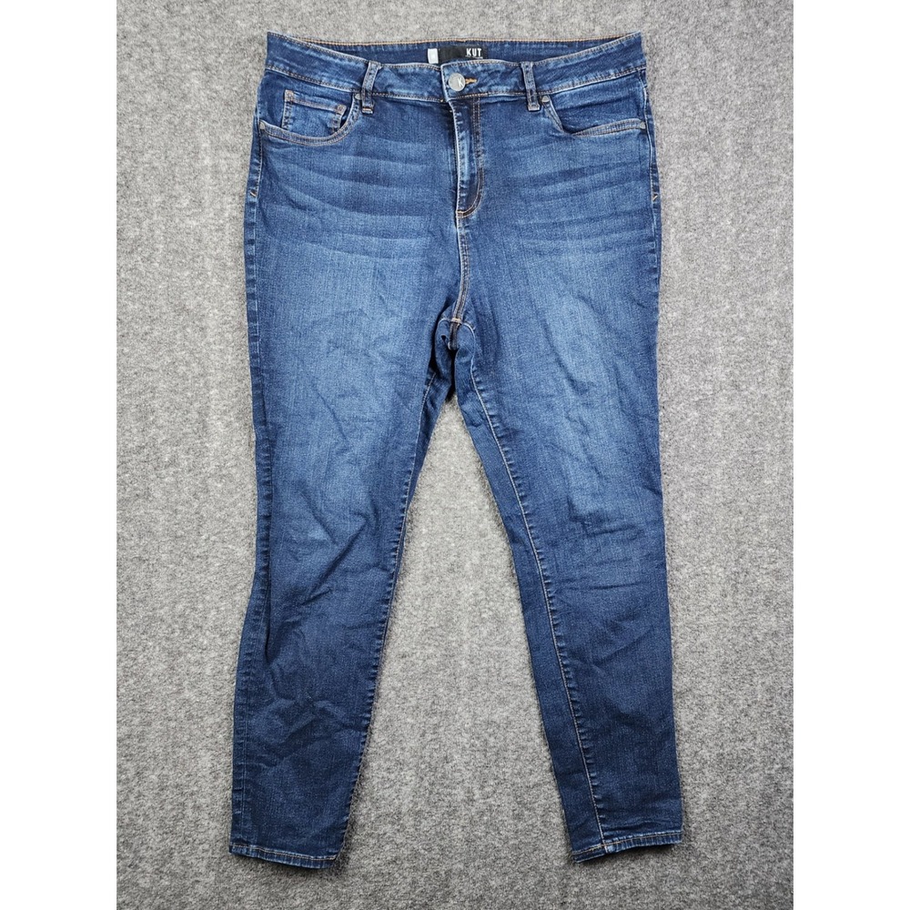 Kut from the Kloth Skinny Jeans Womens 16 Blue High Rise Stretch KP0570MA2N‎